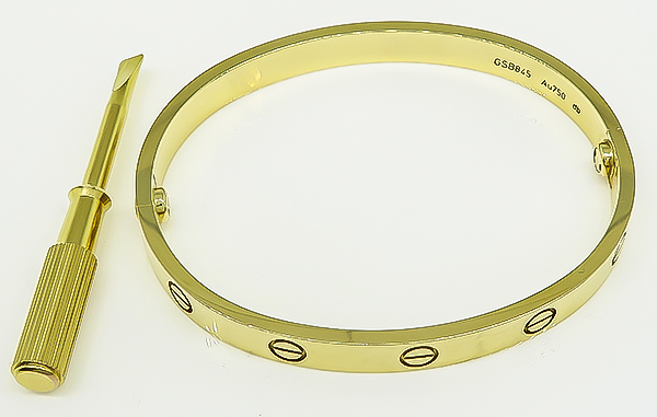 Estate Cartier Yellow Gold Love Bangle