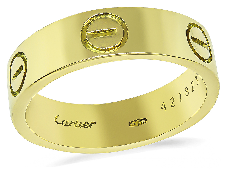 Estate Cartier Love Gold Wedding Band
