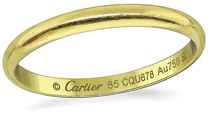 Estate Cartier Gold Wedding Band