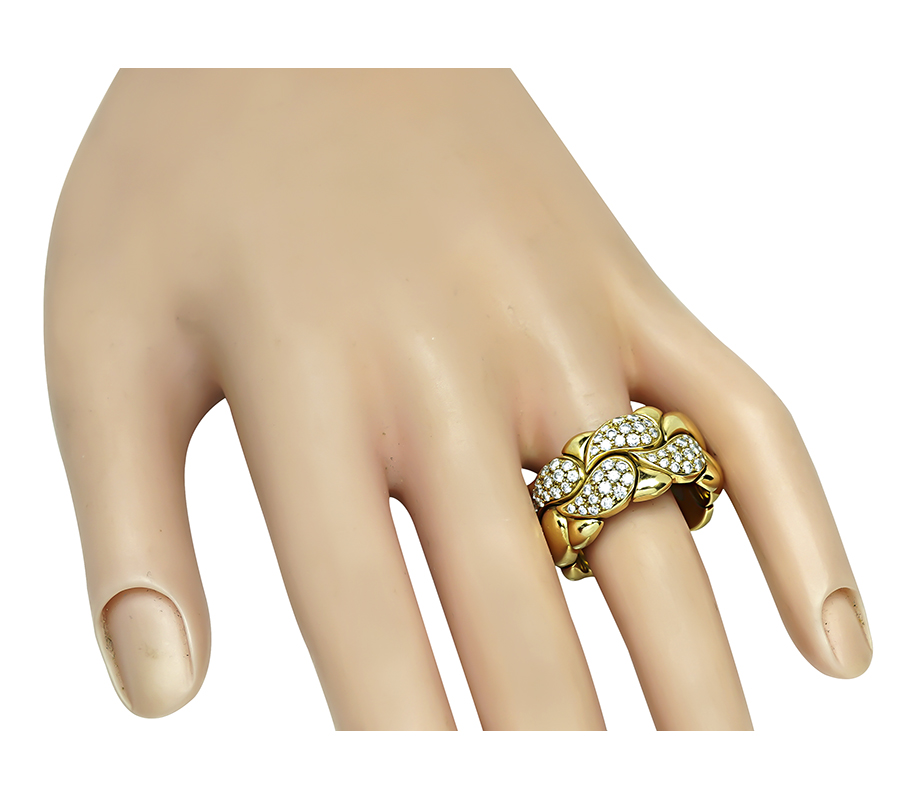 Estate Chopard 1.00ct Diamond Gold Flexible Ring