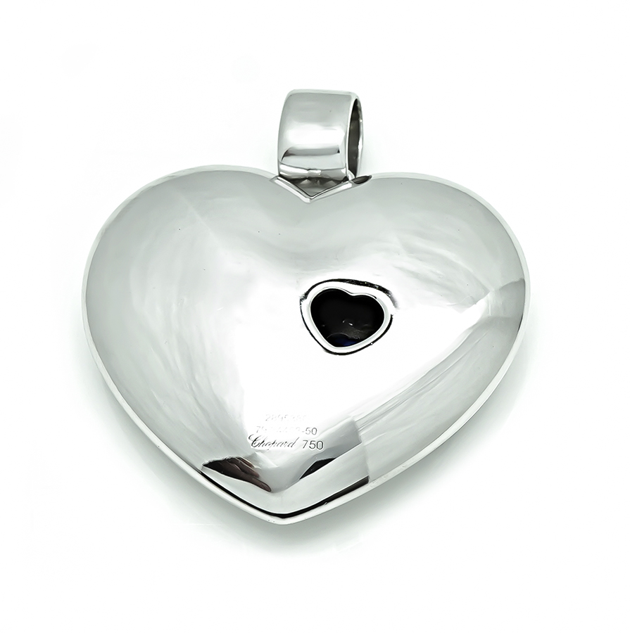 Estate Chporad 0.75ct Diamond Heart Pendant