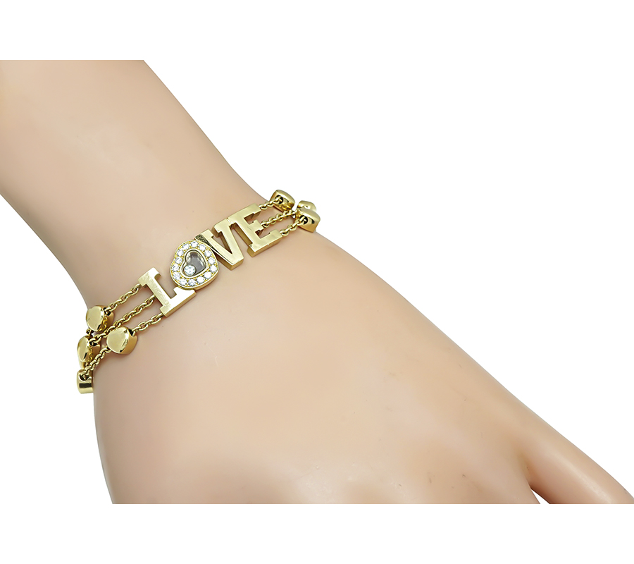 Estate Chopard Diamond Gold Love Bracelet