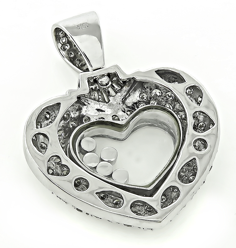 Estate 2.70ct Diamond Heart Pendant