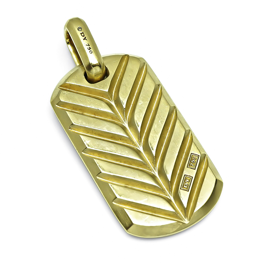 Estate David Yurman 4.00ct Diamond Gold Pendant