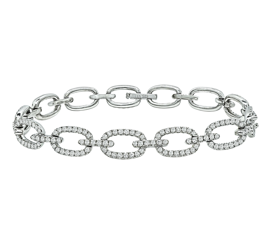 Estate 5.00ct Diamond Gold Bracelet