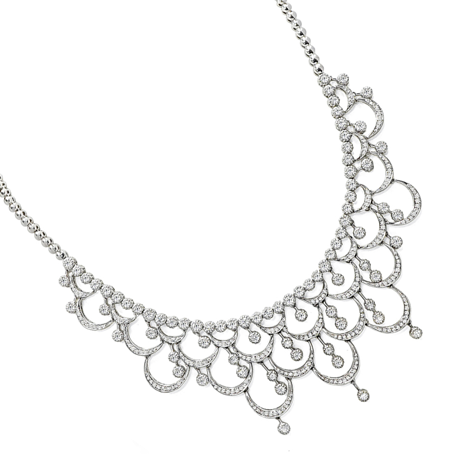 Estate 8.50ct Diamond Gold Necklace