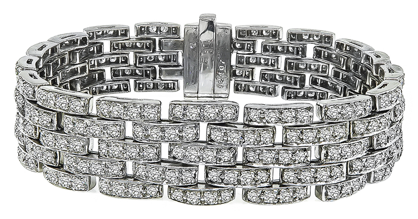 Estate 12.50ct Diamond Panthere Style Bracelet