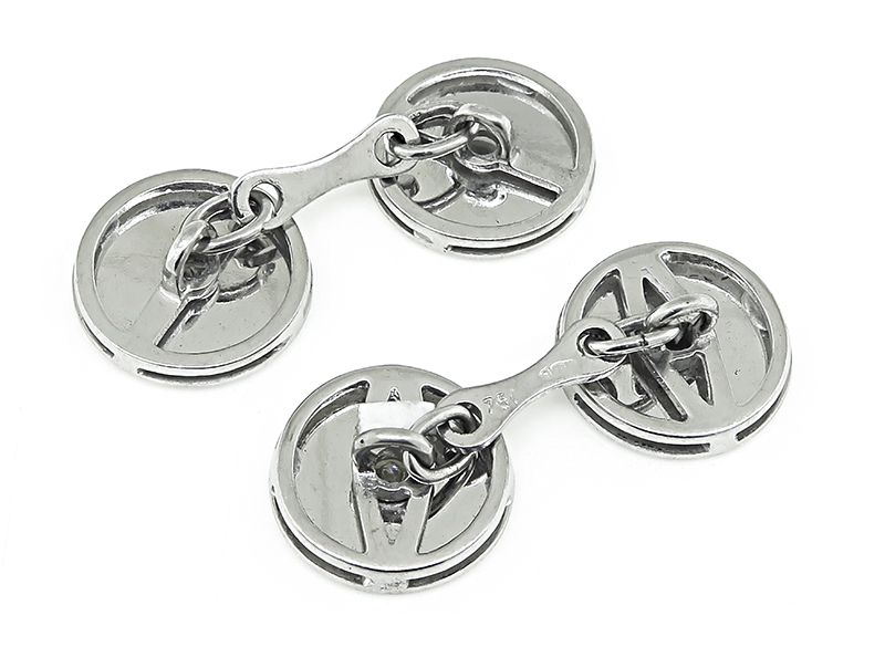 Estate Diamond Gold Cufflinks