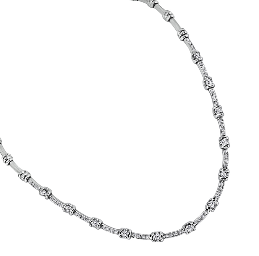 Estate 2.75ct Diamond Gold Necklace