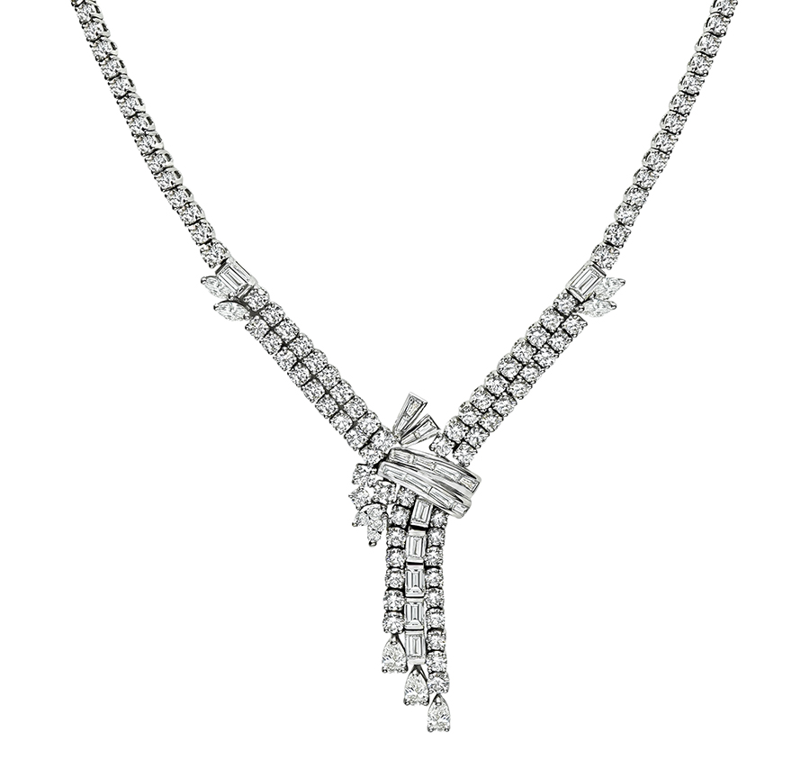 Estate 20.00ct Diamond Gold Necklace