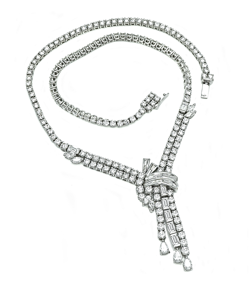 Estate 20.00ct Diamond Gold Necklace