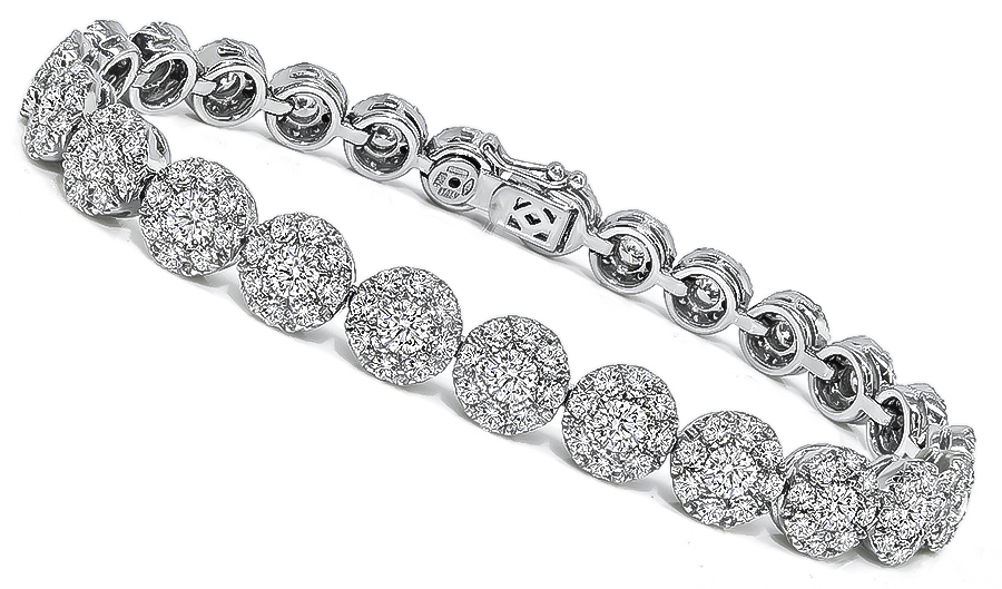 Estate 6.50ct Diamond Gold Bracelet