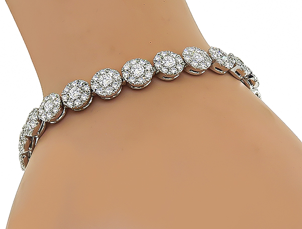 Estate 6.50ct Diamond Gold Bracelet