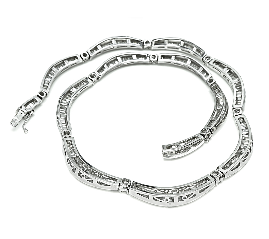 Estate 11.50ct Diamond Gold Choker Necklace