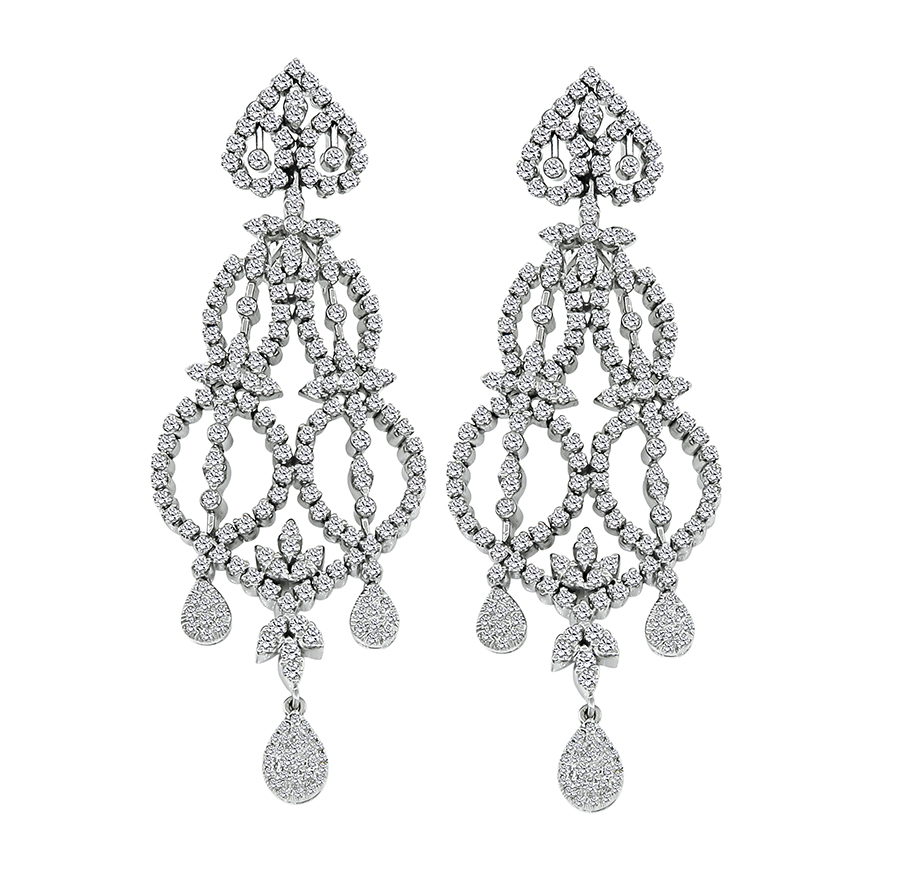 Estate 32.00ct Diamond Choker Necklace and Earrings Set