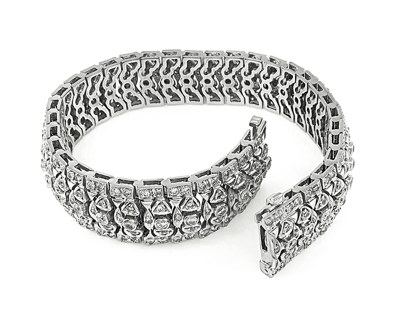 Estate 5.70ct Diamond Gold Bracelet