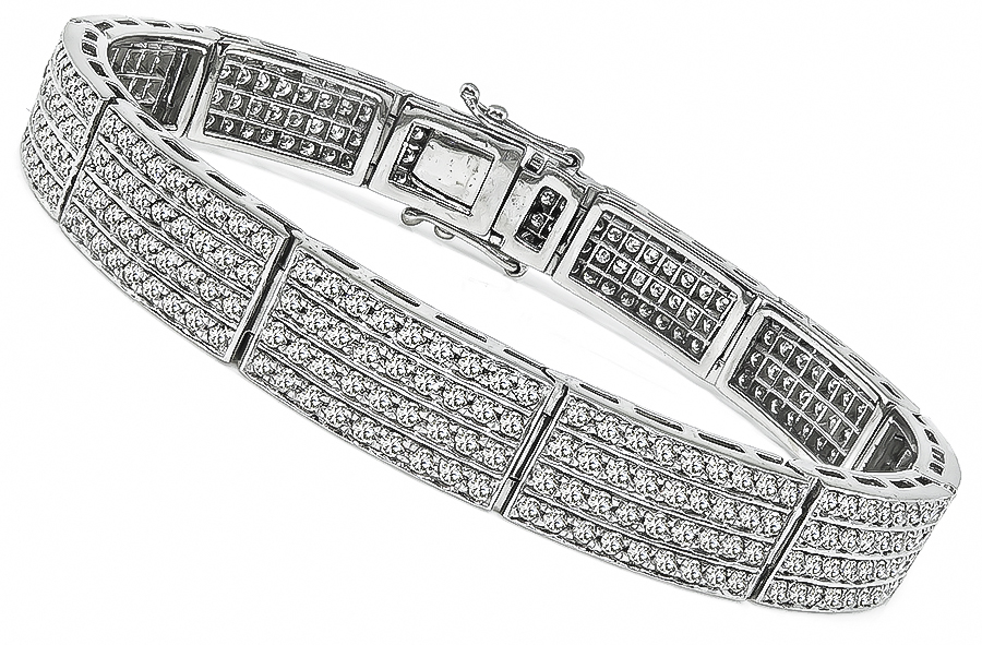 Estate 6.00ct Diamond Gold Bracelet