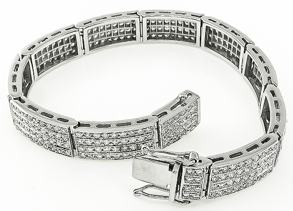 Estate 6.00ct Diamond Gold Bracelet