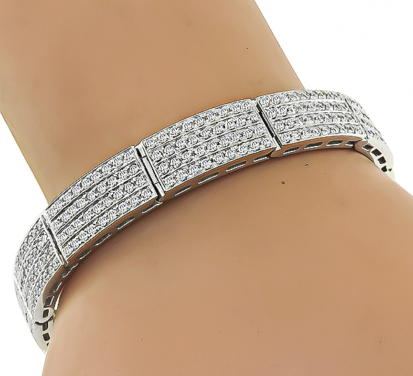 Estate 6.00ct Diamond Gold Bracelet