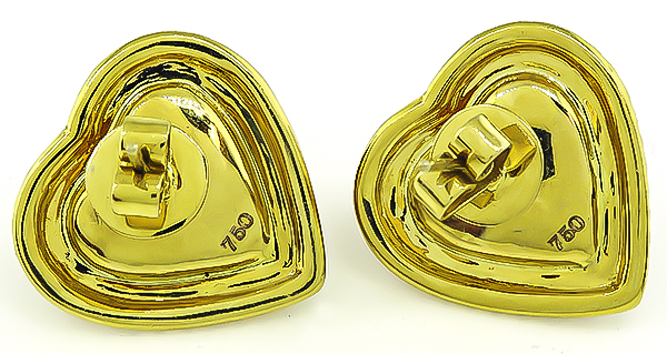 Estate Coral 0.75ct Diamond Heart Earrings