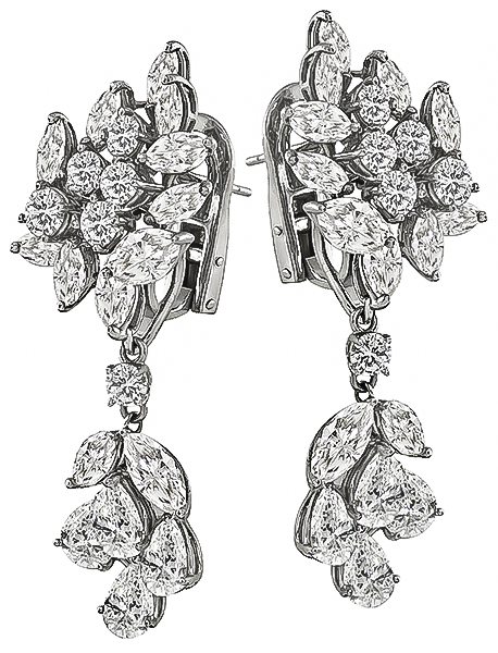 Estate 14.00ct Diamond Day and Night Earrings