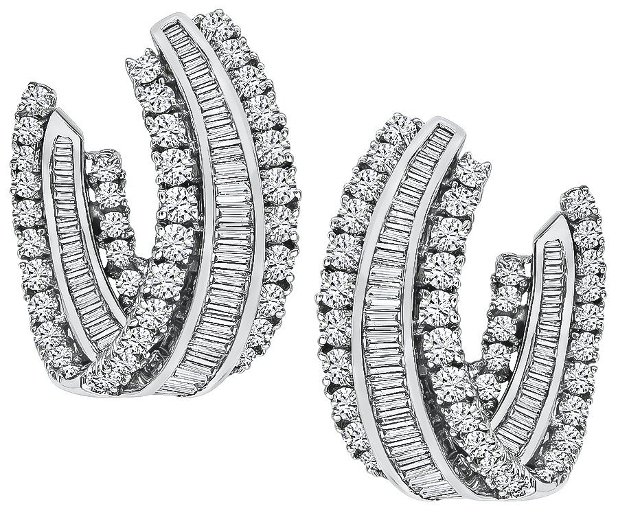 Estate 7.52ct Diamond Earrings