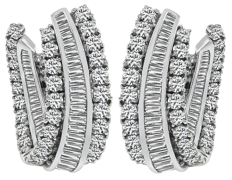 Estate 7.52ct Diamond Earrings