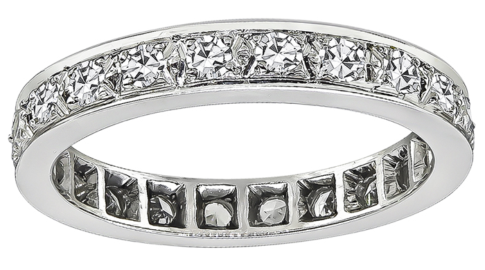 Estate 0.90ct Diamond Eternity Wedding Band