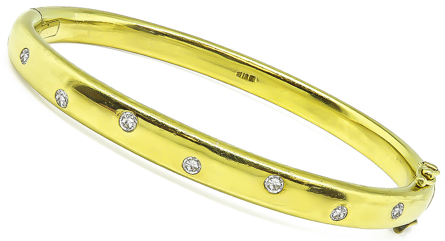 Estate 0.40ct Diamond Etoile Style Bangle