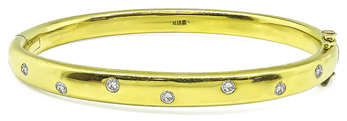 Estate 0.40ct Diamond Etoile Style Bangle