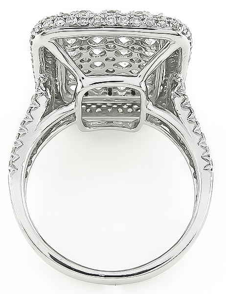 Estate 3.57ct Diamond Gold Cocktail Ring