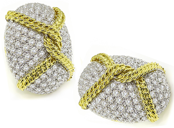 Estate 9.00ct Diamond Earrings