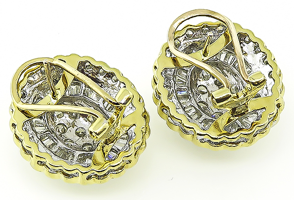 Estate 4.00ct Diamond Gold Earrings