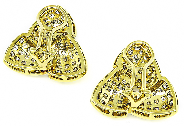 Estate 4.00ct Diamond Gold Earrings