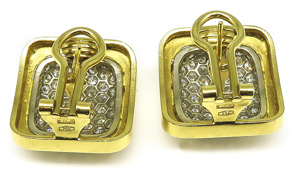 Estate 6.00ct Diamond Gold Earrings