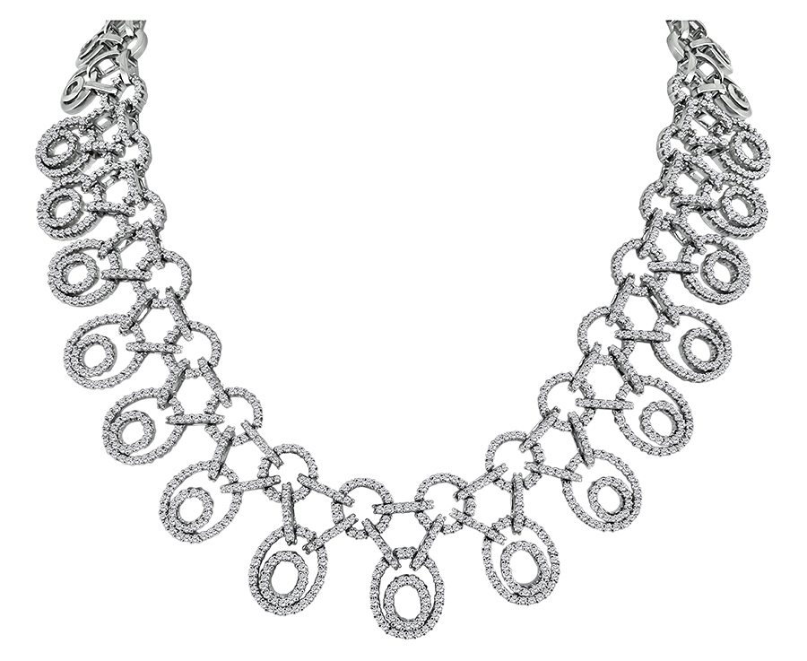 Estate 20.00ct Diamond Choker Necklace