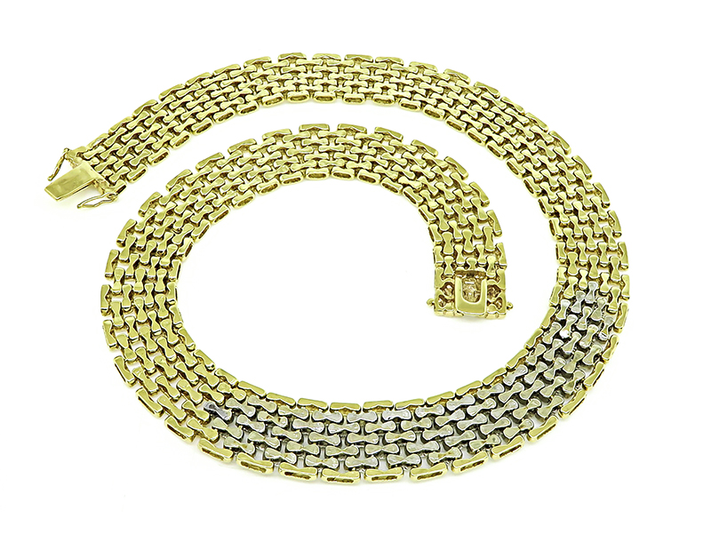 Estate 4.00ct Diamond Gold Necklace