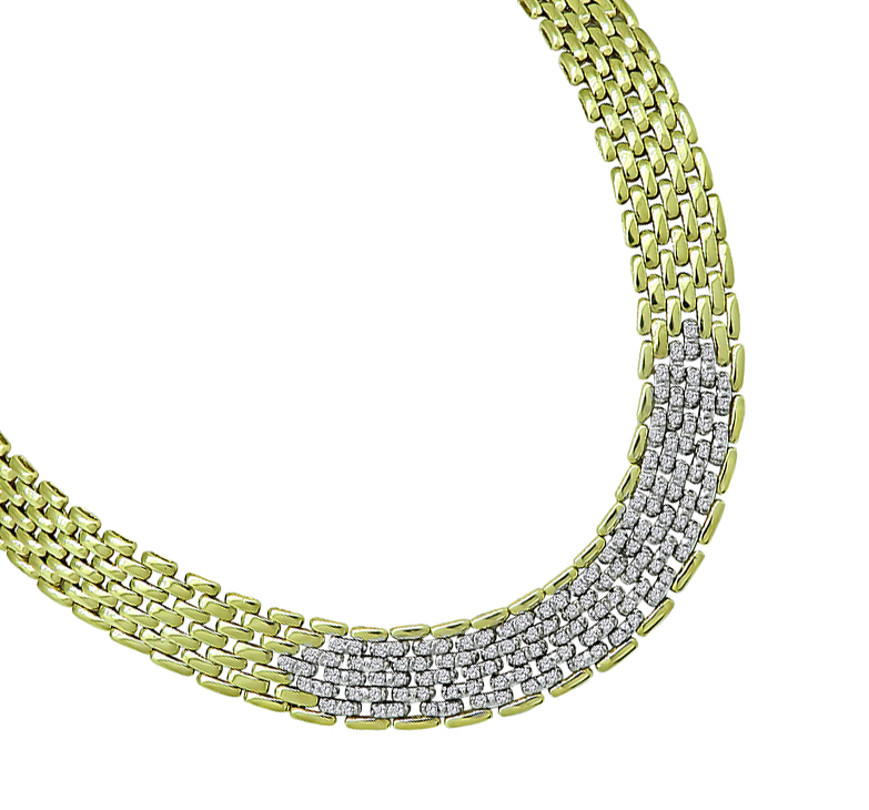 Estate 4.00ct Diamond Gold Necklace