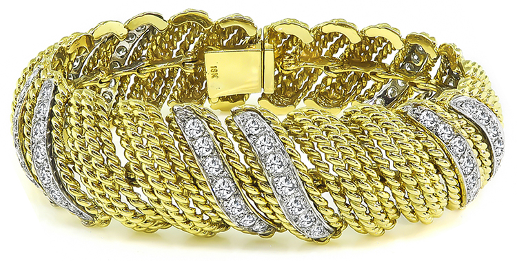 Platinum Gold Diamond Bracelet