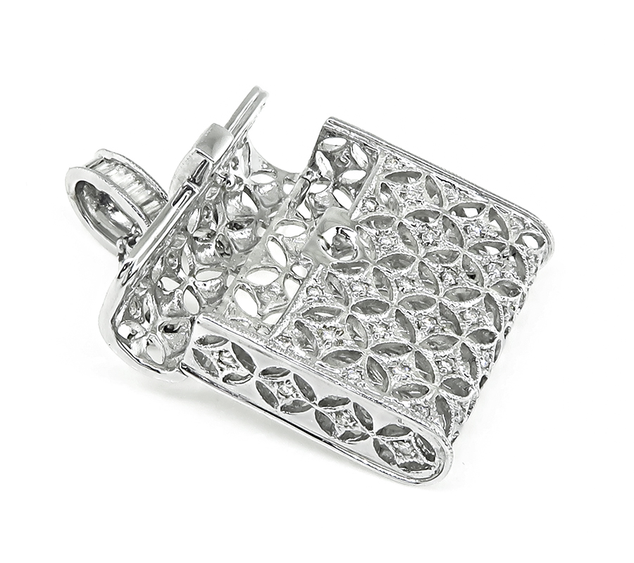 Estate 0.79ct Diamond Purse Pendant