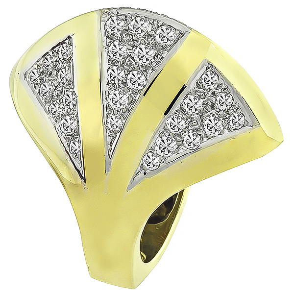 Estate 2.00ct Diamond Gold Fashion Ring