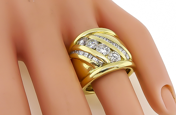 Estate 2.90ct Diamond Gold Ring