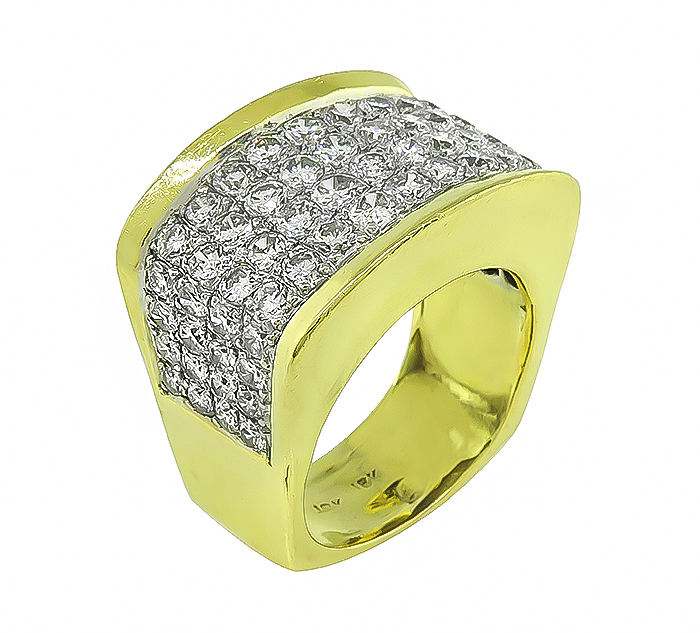 Vintage 3.40ct Diamond Gold Ring