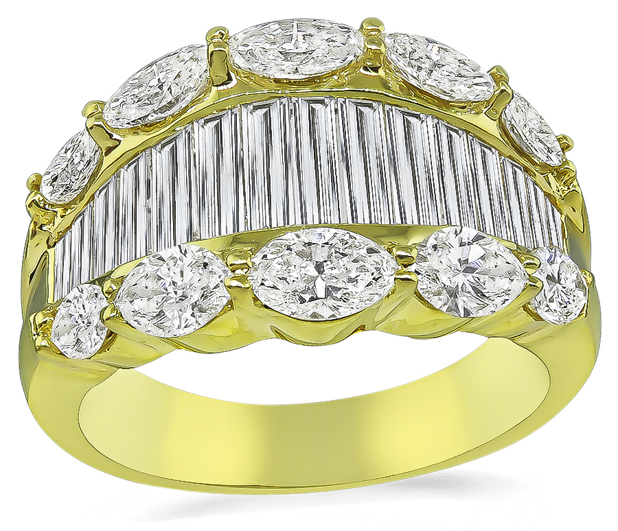 Estate 3.02ct Diamond Gold Ring