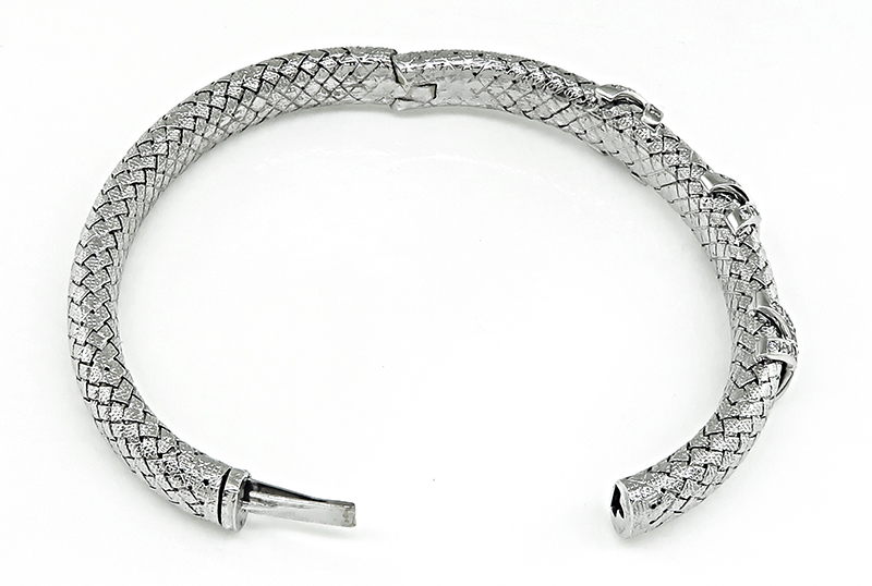 Estate 0.50ct Diamond Weave Bangle