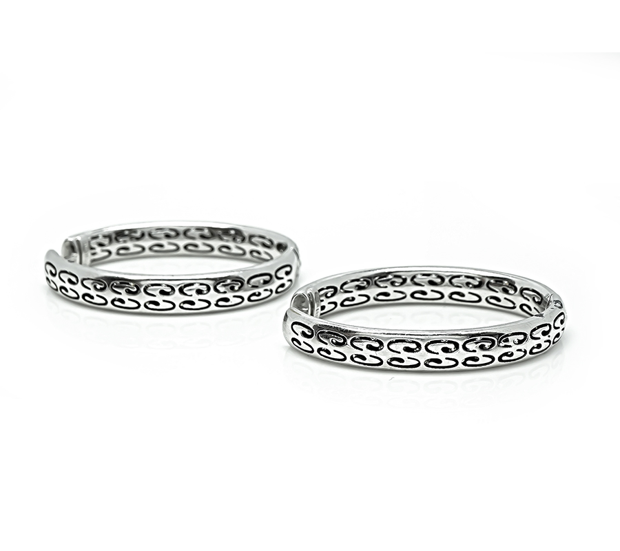 Estate 4.00ct Diamond Inside Out Hoop Earrings