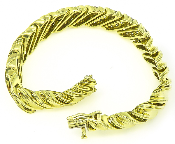 Jose Hess 2.00ct Diamond Gold Bracelet