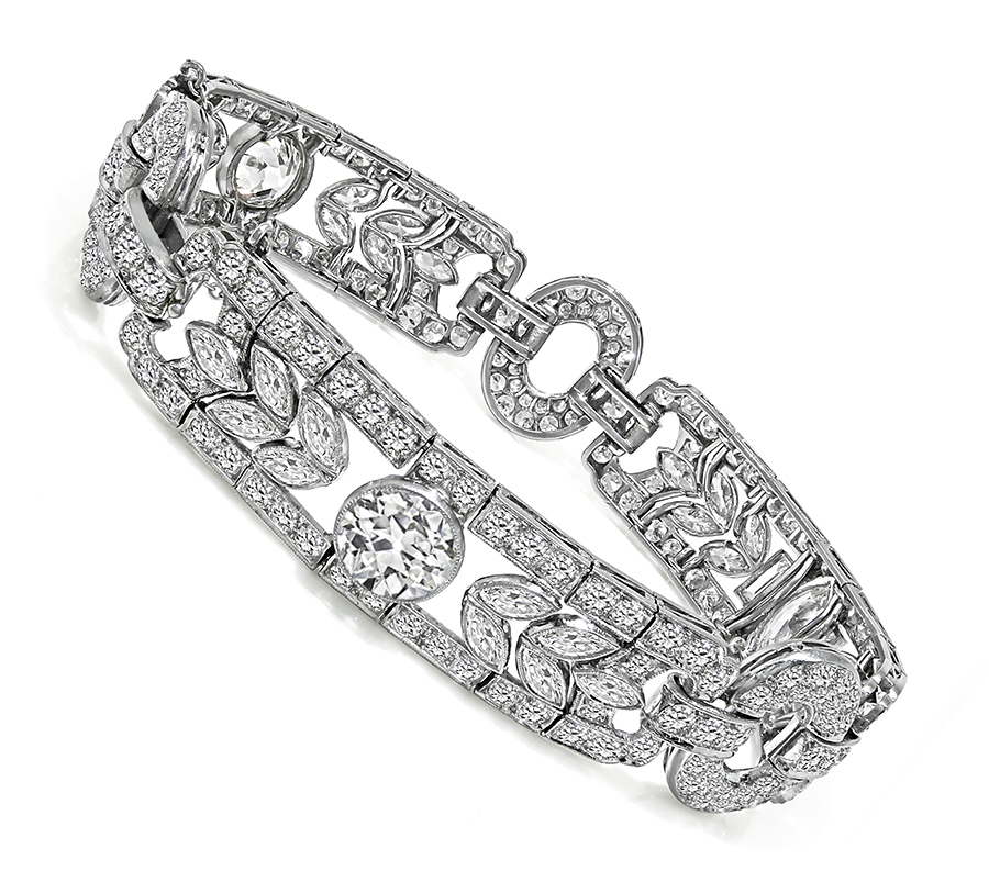 Estate Morris Kaplan and Sons 12.37cttw Diamond Bracelet