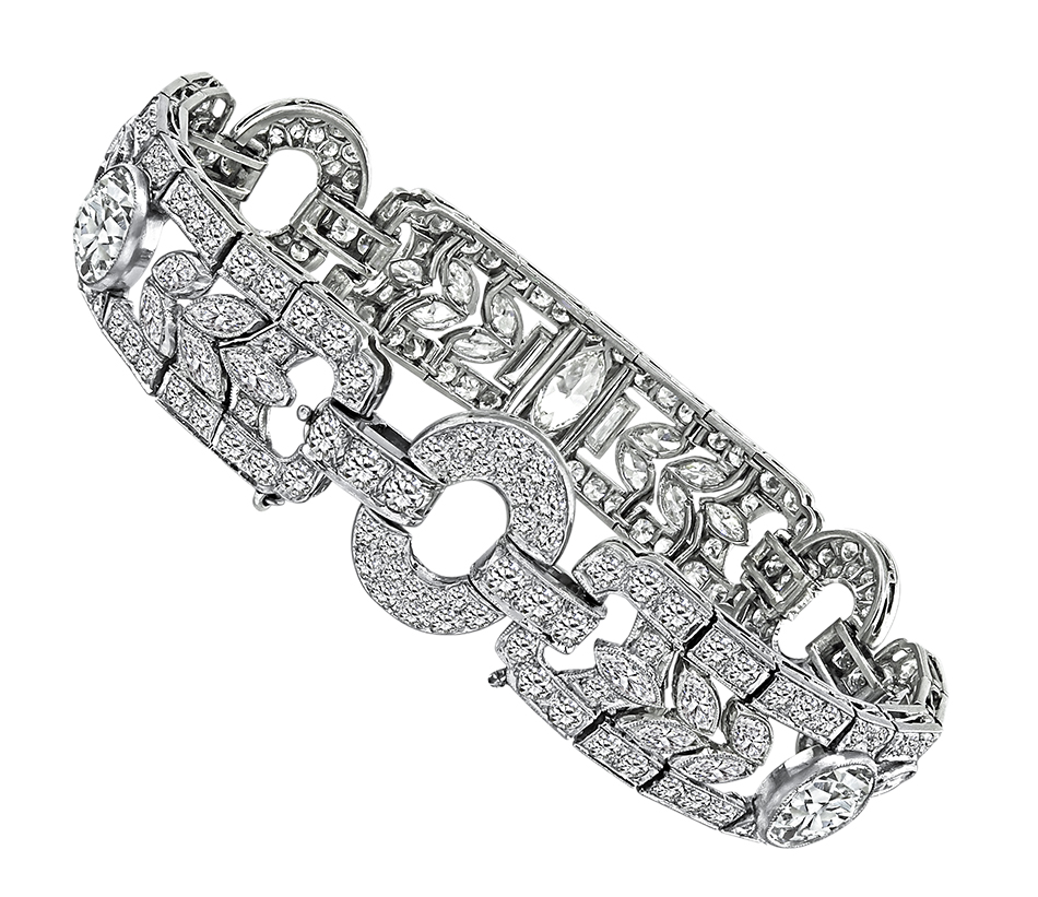 Estate Morris Kaplan and Sons 12.37cttw Diamond Bracelet