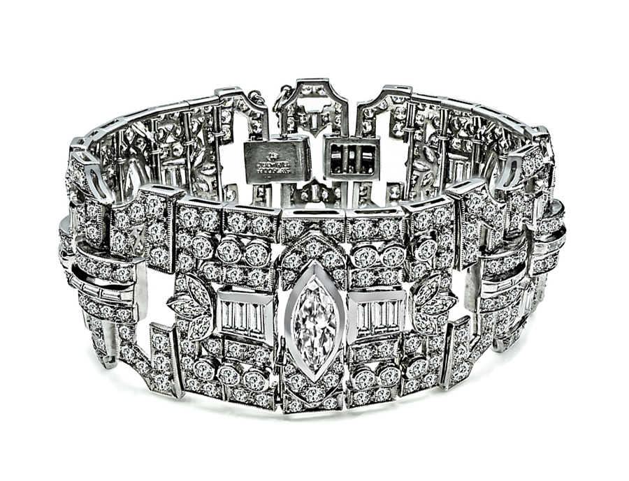 Estate 19.00ct Diamond Platinum Bracelet